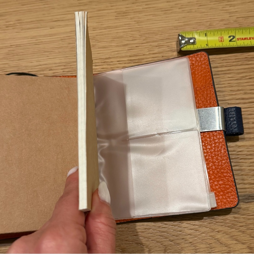 Navy Blue Leather Notebook Cover - Picture 7 of 12